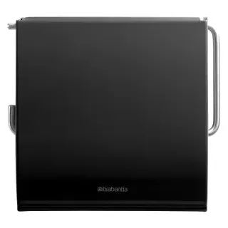Brabantia Classic-Serie Toilettenpapierhalter, Toilettenpapierspender aus hochwertigem Stahlblech, Farbe: Matt Black