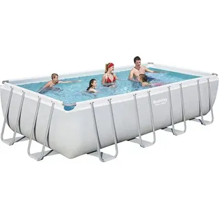 Aufstellpool Bestway Power Steel 549x274x122 cm mit Kartuschenreiniger 5.678 L/S mit Abdeckung und Leiter