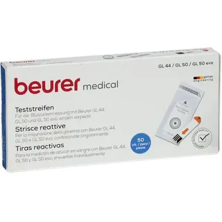 Beurer Blutzuckerteststreifen GL 44/50/50 evo, 50 Teststreifen in Folie St