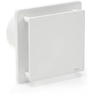 STERR Weißer Badlüfter 125 mm - Badezimmerventilator - Glasfront - Modernes Aussehen - BFS125-20 W