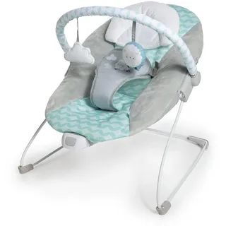 Ingenuity Ingenuity, Vibrierende Babywippe Babyschaukel Deluxe mit abnehmbarer Kopfstütze, 2 Spielzeugen, maschinenwaschbarem Sitz- und Kopfpolster, Goji