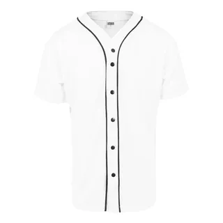 Urban Classics Herren Baseball Mesh Jersey T-Shirt, wht/blk, XXL