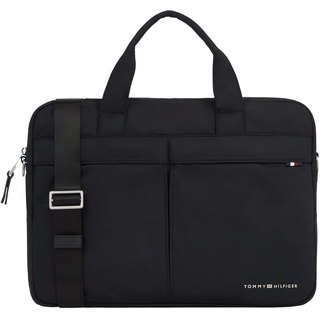 Tommy Hilfiger TH SIGNATURE COMPUTER BAG Laptoptasche Herren, Schwarz (Black), OS