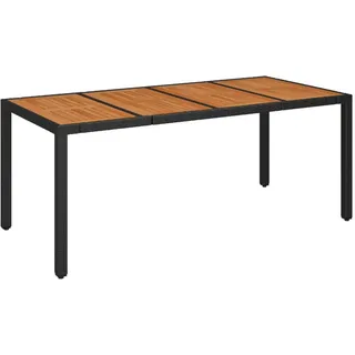 vidaXL Gartentisch 190 x 90 x 75 cm Schwarz
