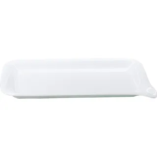 KAHLA 393334A90039C Five Senses Midi-Menüplatte 28x19 cm | weißes Servierplatte aus Porzellan