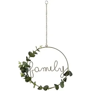 BigBuy Home Schild Family Gold (Durchmesser 31 cm) 118270 One Size