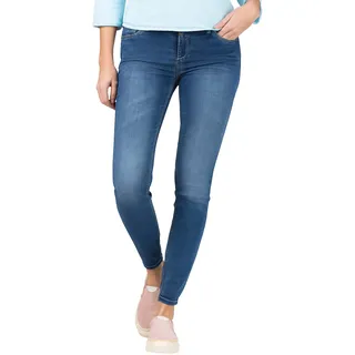 Timezone Damen Strakke Aleenatz Jeans, Blue Denim Wash, 26W / 30L EU