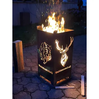 Feuerkorb Hirsch & Wildschwein Waidmannsheil Feuertonne Feuerstelle