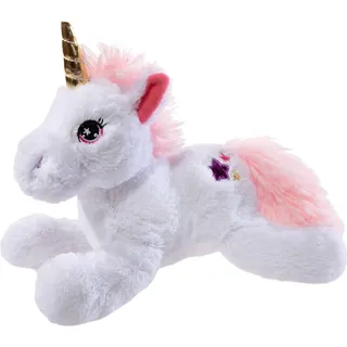 Einhorn liegend 30cm plüsch - Weiß