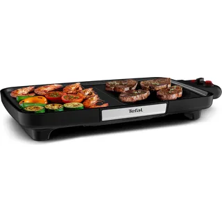 Tefal Tischgrill BBQ Booster CB6418 - Mit Boost-Zone für kraftvolles Grillen und Anbraten - Schwarz