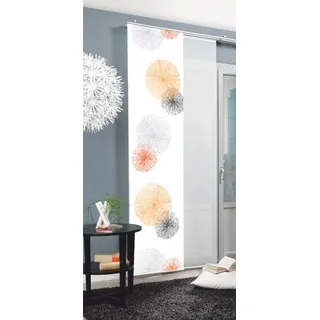 HOME WOHNIDEEN Rawlins Schiebegardine Klettband 60x245 cm orange