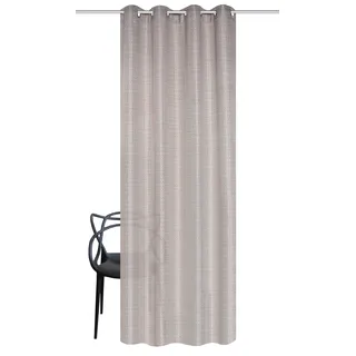 HOME WOHNIDEEN Ösenschal Giuseppe, 245x140 cm, halbtransparent, Natur Gewebe, Farbe:braun, Größe:245 x 140 cm, Anzahl:1x