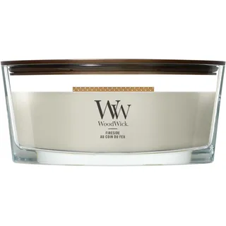 Woodwick Fireplace Fireside Duftkerze 453 g braun