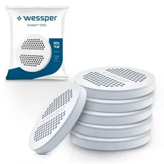 Wessper Wasserfilter MicroDisc 6er Pack | Filter Disc Replacement für Brita MicroDisc Trinkflaschen und Karaffen | Ncht Gwebte Aktivkohle, Mikropartikel, Reduzierung von Chlor und Schwermetalle