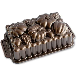 Nordic Ware Harvest Bounty Loaf Pan, One Size, Bronze