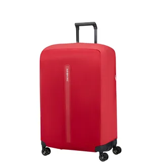 Samsonite TA Revolution - Faltbare Schutzhülle für Koffer Größe L, Kofferhülle passend für 75–79 cm, Reisekoffer Schutz, mit reflektierendem Detail, Rot
