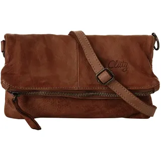 Cluty Abendtasche Leder Brown