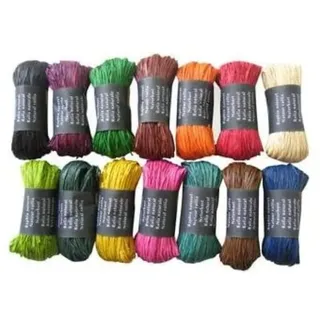 Clairefontaine Geschenkband Bast farbig sortiert 16 cm x 1,50 m