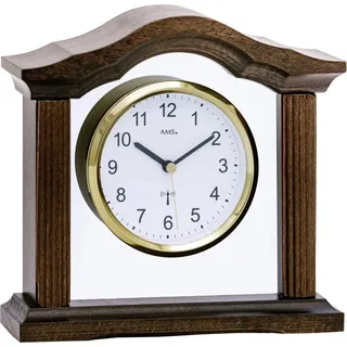 AMS Funk-Tischuhr 5139/1 - Massivholzgehäuse nussbaumlackiert