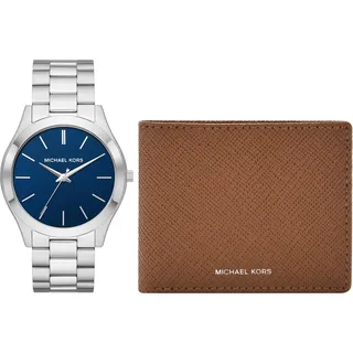 Michael Kors - Slim Runway Kollektion, Silver Farbe, EdelstahlUhr für Herren MK1060SET