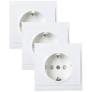 Kopp Schuko-Steckdose 1-fach Arktisweiß 3 St.