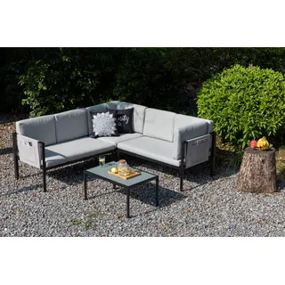 Gardissimo AMBRA Ecklounge Gartenmöbel Sitzgruppe wetterfest grau