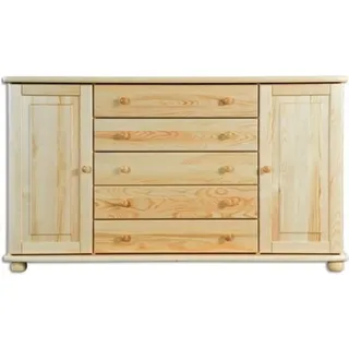 Kommode Anrichte Schrank Echtholz Neu Sideboard JVmoebel - Beige
