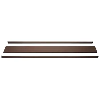 Mendler Windschutz 180 x 15 cm Braun Aluminium