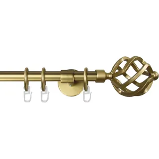 GARESA Vorhangstange RUSTIKA 1-läufig Ø 16 mm 280 cm Gold
