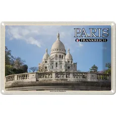 Blechschild 20x30 cm - Paris Frankreich Sacré-Coeur de Montmartre