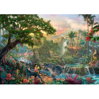 Schmidt Spiele 59473 Thomas Kinkade, Disney Dschungelbuch, 1000 Teile
