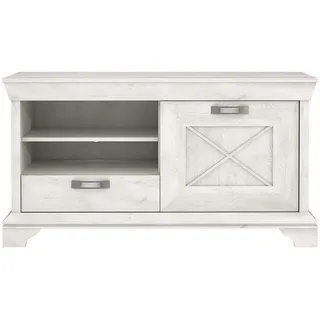 Forte Kashmir TV-Unterschrank 48,2 x 122,7 x 66,6 cm Weiß/Holzwerkstoff