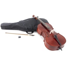 GEWA Cellogarnitur/Celloset HW Hartholz 1/8 spielfertig mit Feinstimmsaitenhalter, Stachel, Bogen, Kolophonium, Tasche - PS403215 - ***NEU***