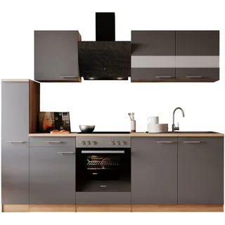 Küchenzeile Merle 240 cm grau