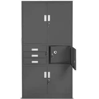 Jan Nowak Aktenschrank 185 cm x 90 cm x 40 cm Anthrazit