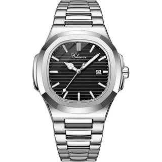 OIDEA Herren Uhren Quadratisch Armbanduhr: Schwarz Herrenuhr Analog Quarz Uhr Kalender mit Beleuchtenden Zeiger Geschäfts Beiläufige Wasserdicht 30m mit Metall Armband Geschenk für Männer