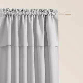 room99 Vorhang mit Kräuselband Mia 140 x 280 cm Breite x Höhe Schiebegardinen Modern Curtain Wohnzimmer Schlafzimmer Hellgrau, 1 Stück