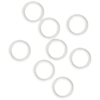 GARDINIA Annähringe, Kunststoff, Weiß, 30-er Pack