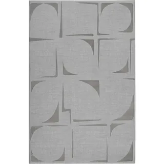 Teppich ESPRIT "Nelle", grau, B:200cm H:8mm L:200cm, Polypropylen, Teppiche, Teppich, Kurzflorteppich, gewebt, geometrisch, modern, Wohnzimmer, abstrakt