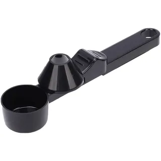Pongnas 2 Esslöffel Kaffee-Messlöffel, Kaffeelöffel mit Trichter, Gemahlener Kaffee-Messlöffel mit Integriertem Nivellierer für Proteinpulver, Babynahrung, Teeblätter (BLACK)