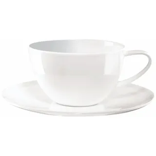 ASA Selection à Table Kaffeetasse mit Untere/Untertasse, Fine Bone China, Warmes Weiß, 210 ml, 1912013