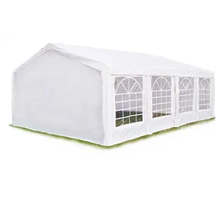 TOOLPORT Partezelt 8 x 5 m inkl. 10 Seitenteile Weiß