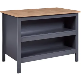 Interlink Kücheninsel Nellina 124 cm Anthrazit/Eiche Artisan