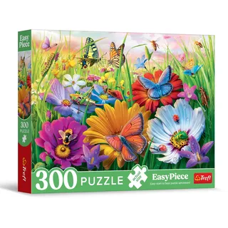 Trefl - EasyPiece Puzzle: Insekten auf der Wiese - 300 Teile - Große Teile, Leicht zu Puzzeln, für Erwachsene und Kinder ab 10 Jahren