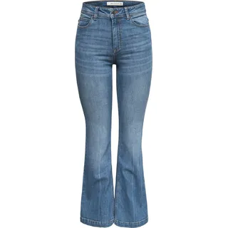 JDY Damen Flare Jeans Super Stretch Denim Schlaghose JDYFLORA - 25W / 32L - Blau