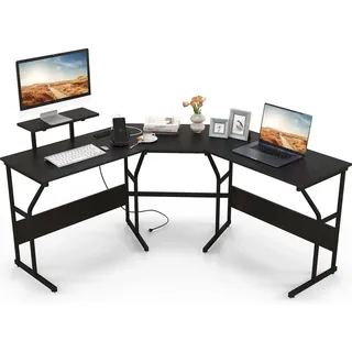 Costway HW66080 Computertisch, Schwarz