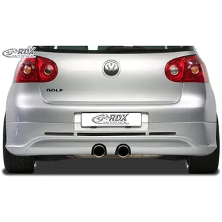RDX Racedesign Heckschürzenansatz kompatibel mit Volkswagen Golf V GTI/R Schrägheck 3/5-türer 2003-2008 (R32 Auspuff) exkl. Variant/Plus (ABS)