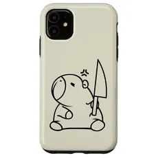 Hülle für iPhone 11 Capybara und Messer