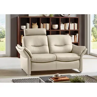 Hukla »HU-SF15058 Ledersofa, Breite 164 cm« hochwertiges Glattleder, optional mit Kopfstütze,