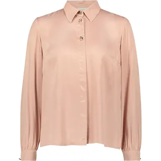 Satinbluse CARTOON "Satin-Bluse mit Knöpfen", Damen, Gr. 46, beige (peach beige), Obermaterial: 100% Viskose CV., Blusen Satinbluse